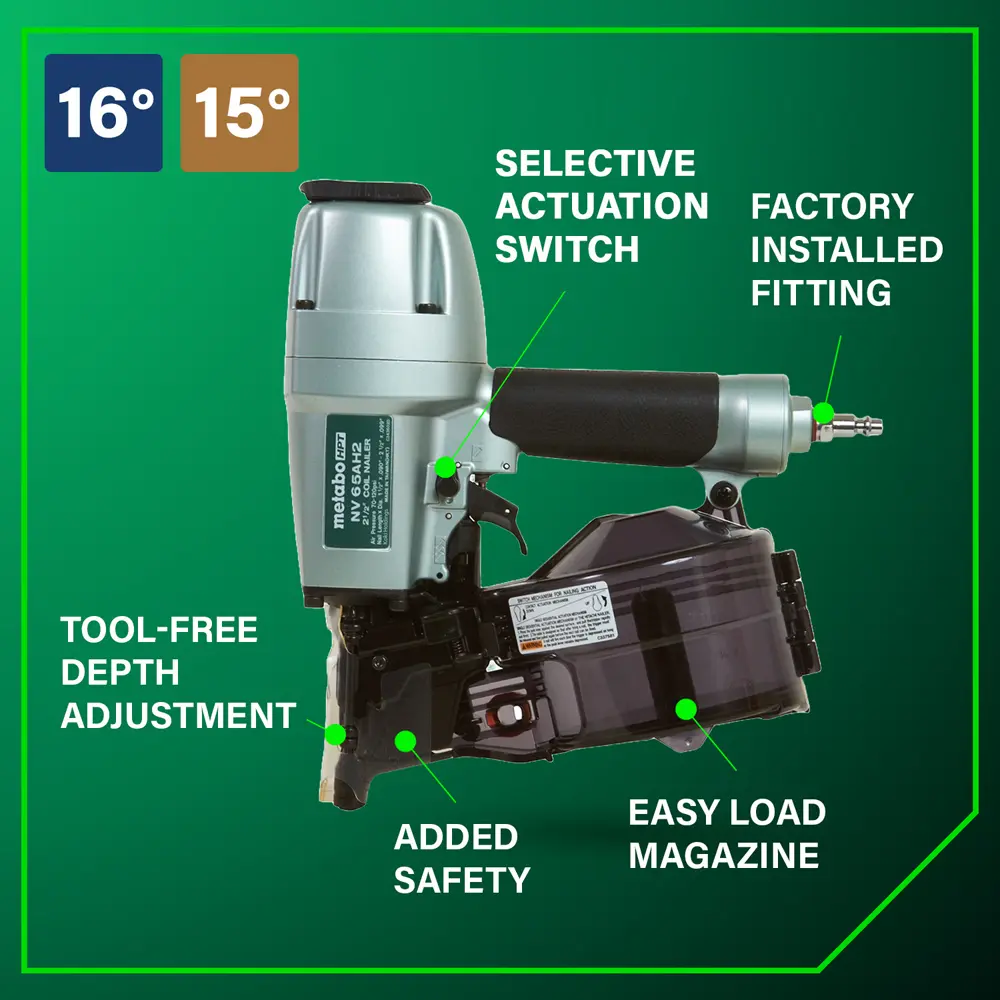 NAILERS TANTAN ハイパワー集塵機 Metabo HPT NV65AH2 2-1/2