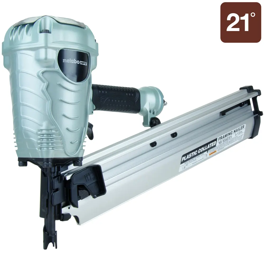 Metabo HPT NR90AC5 16d Common Framing Nailer | 21° Plastic 