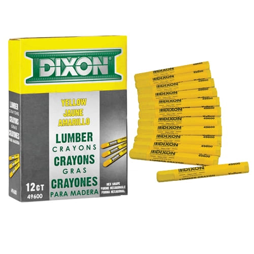 レモンイエロー Dixon 49600 Yellow Lumber Crayons (12/box) | 49600 | DHC Supplies, Inc