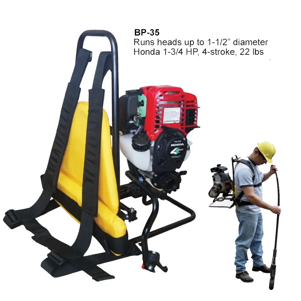 Oztec BP-50A Gas Powered Back Pack Concrete Vibrator Unit - Available ...