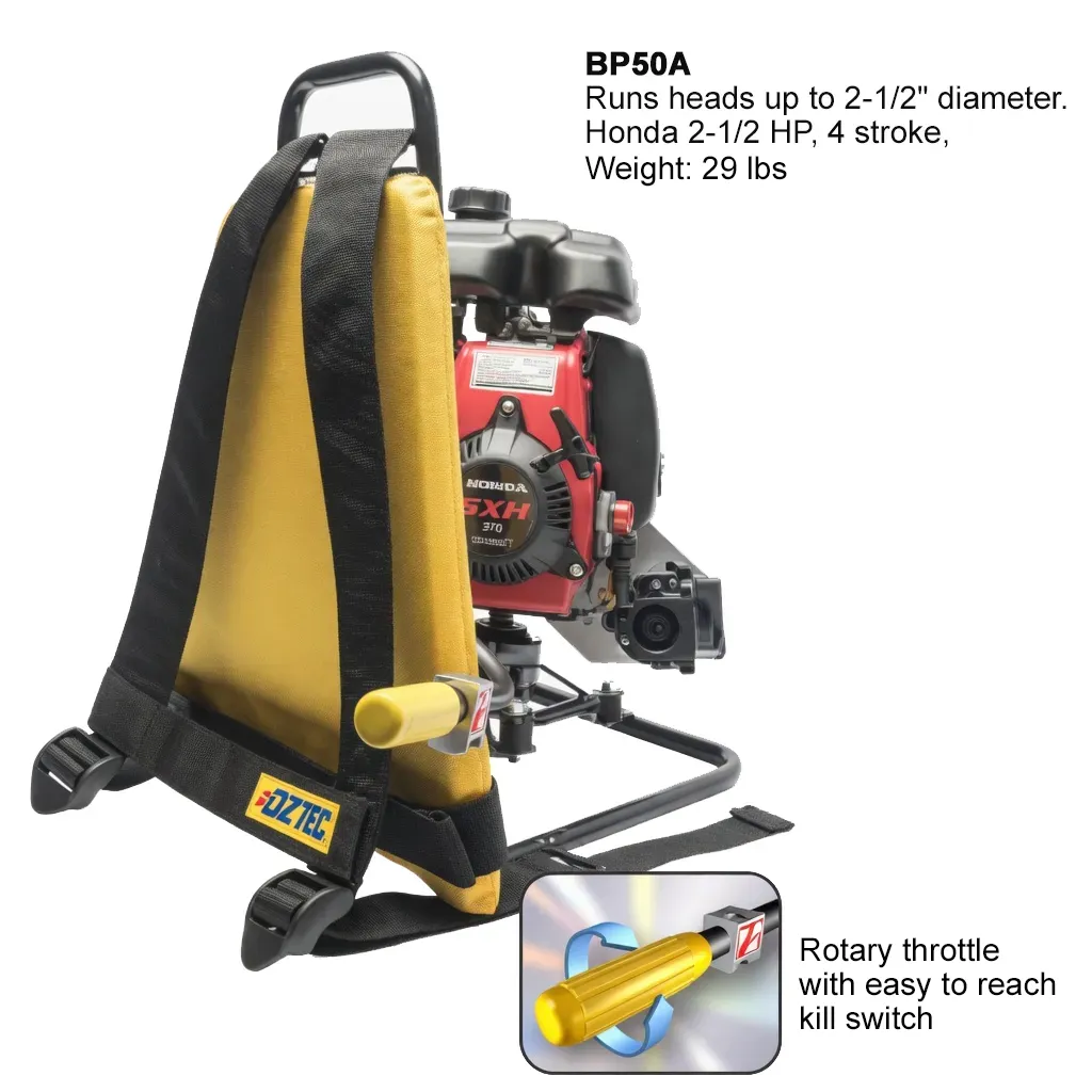 Oztec BP-50A Gas Powered Back Pack Concrete Vibrator Unit