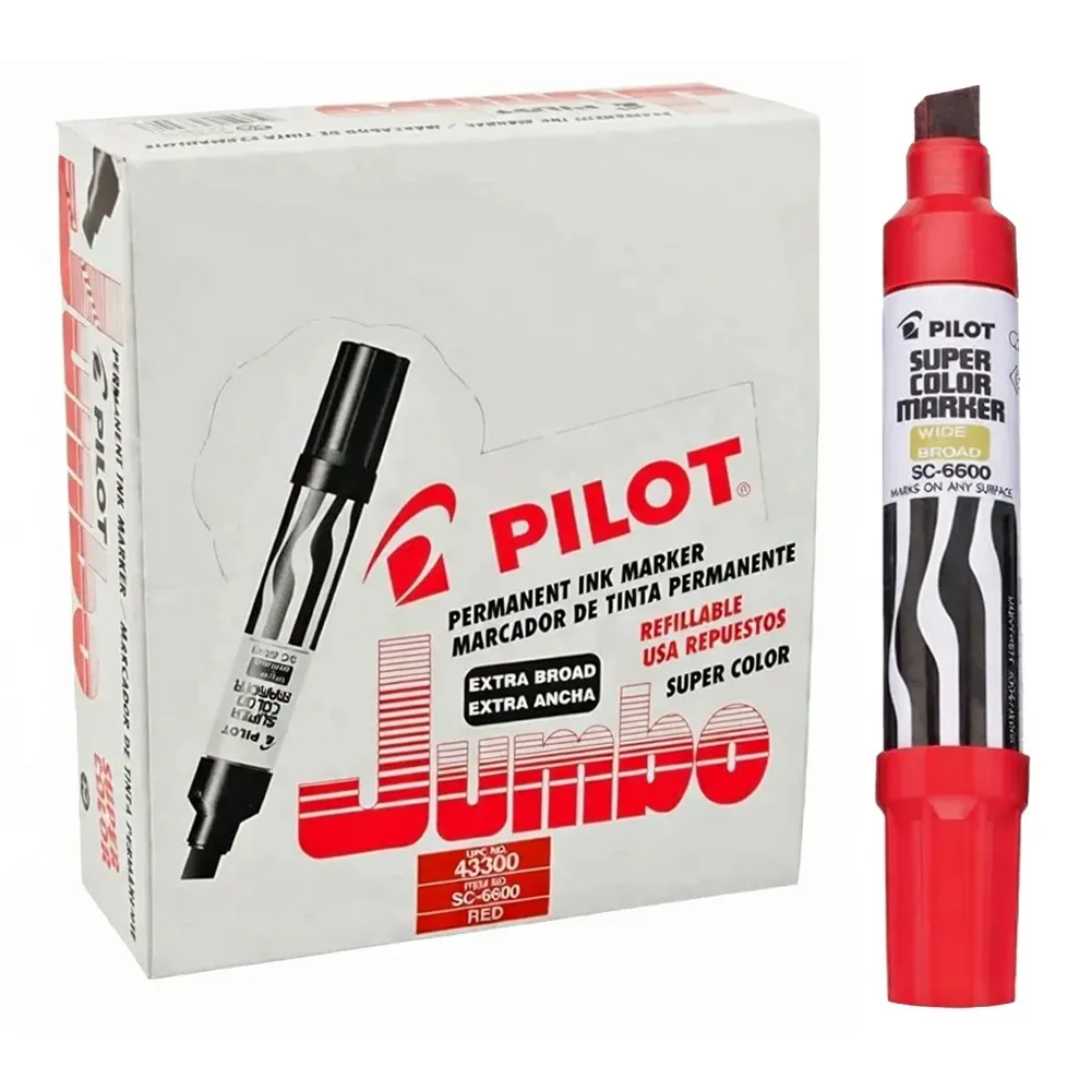 Pilot Pen SC660RED Refillable Red Super Color Jumbo Marker | Sold