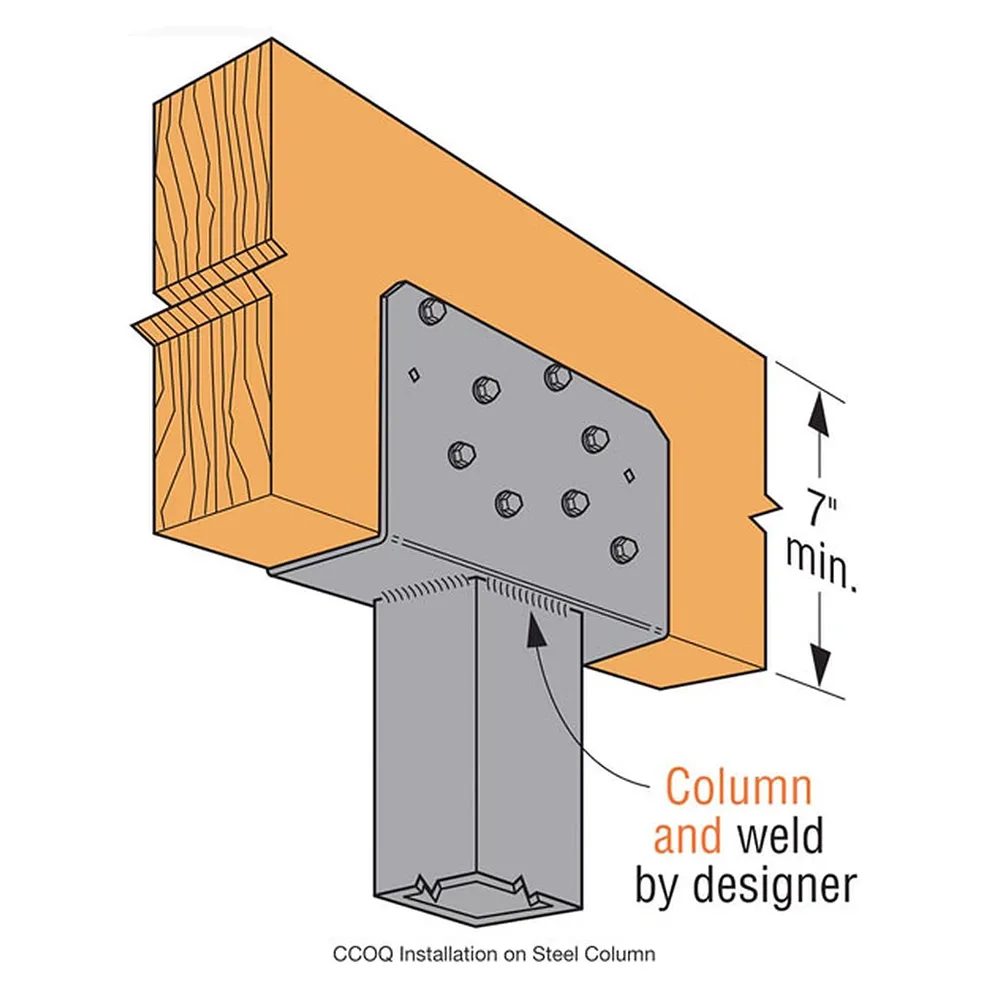 Column End Simpson Strong-Tie ECCOQ6-SDS2.5 Weld-On End Column Cap - Available ...