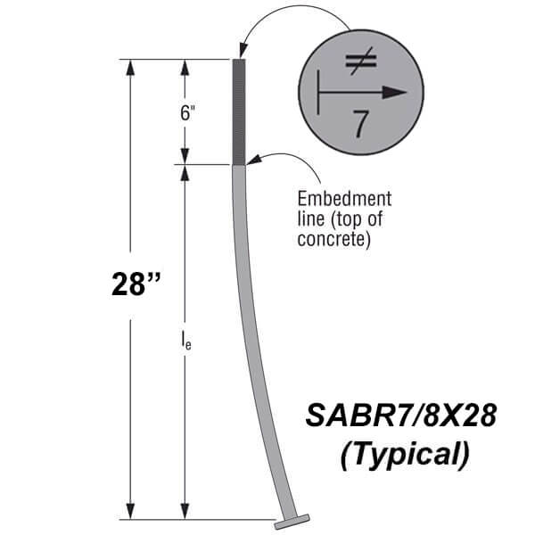 Simpson Strong Tie SABR7/8X28 7/8