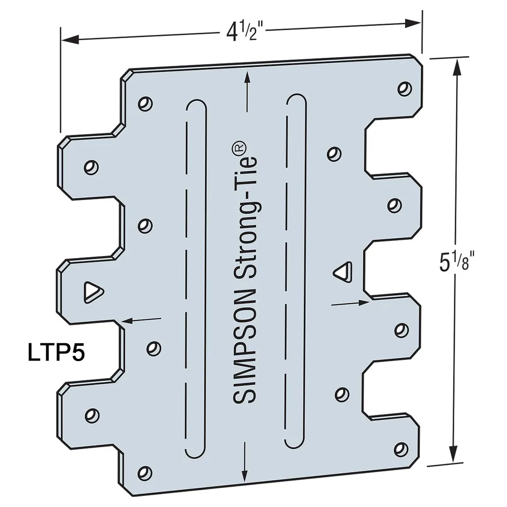 Simpson Strong-Tie LTP5 Lateral Tie Plate | Available from DHC Supplies