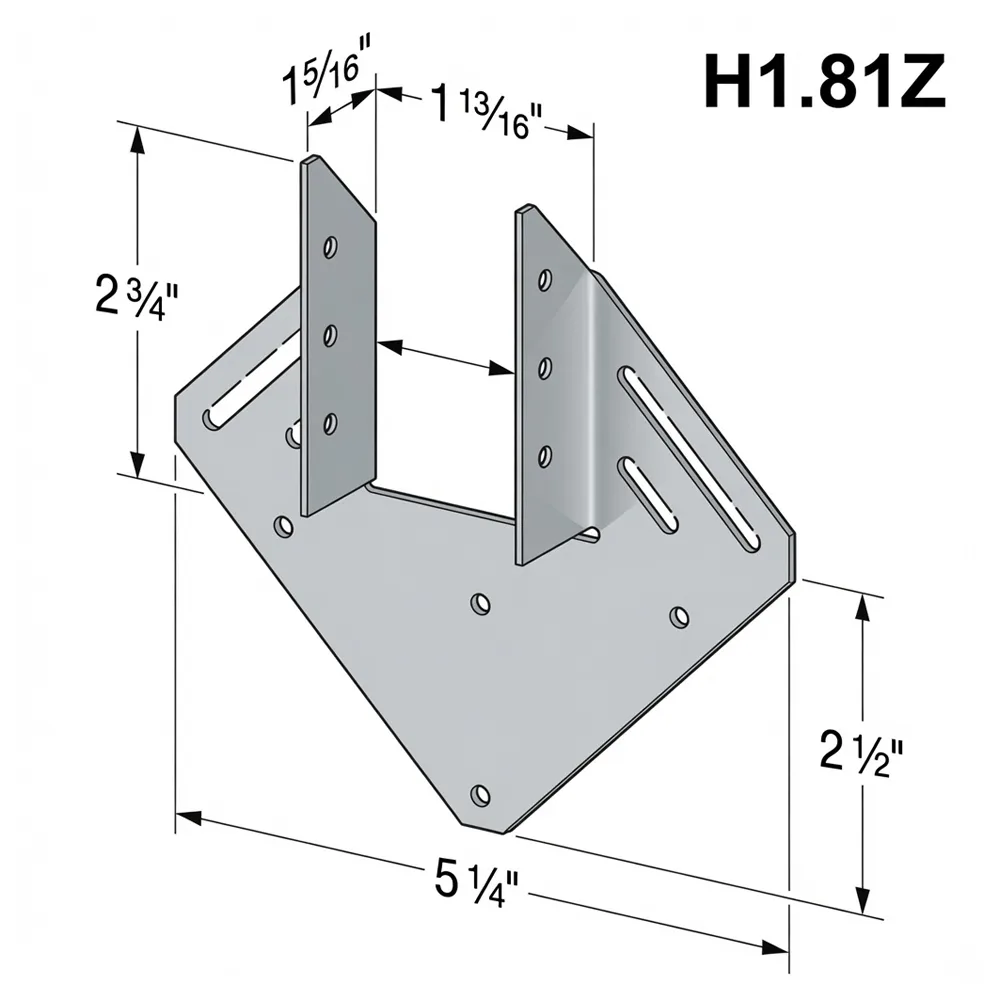 Simpson Strong-Tie H1.81Z ZMAX Hurricane Tie | Available from DHC