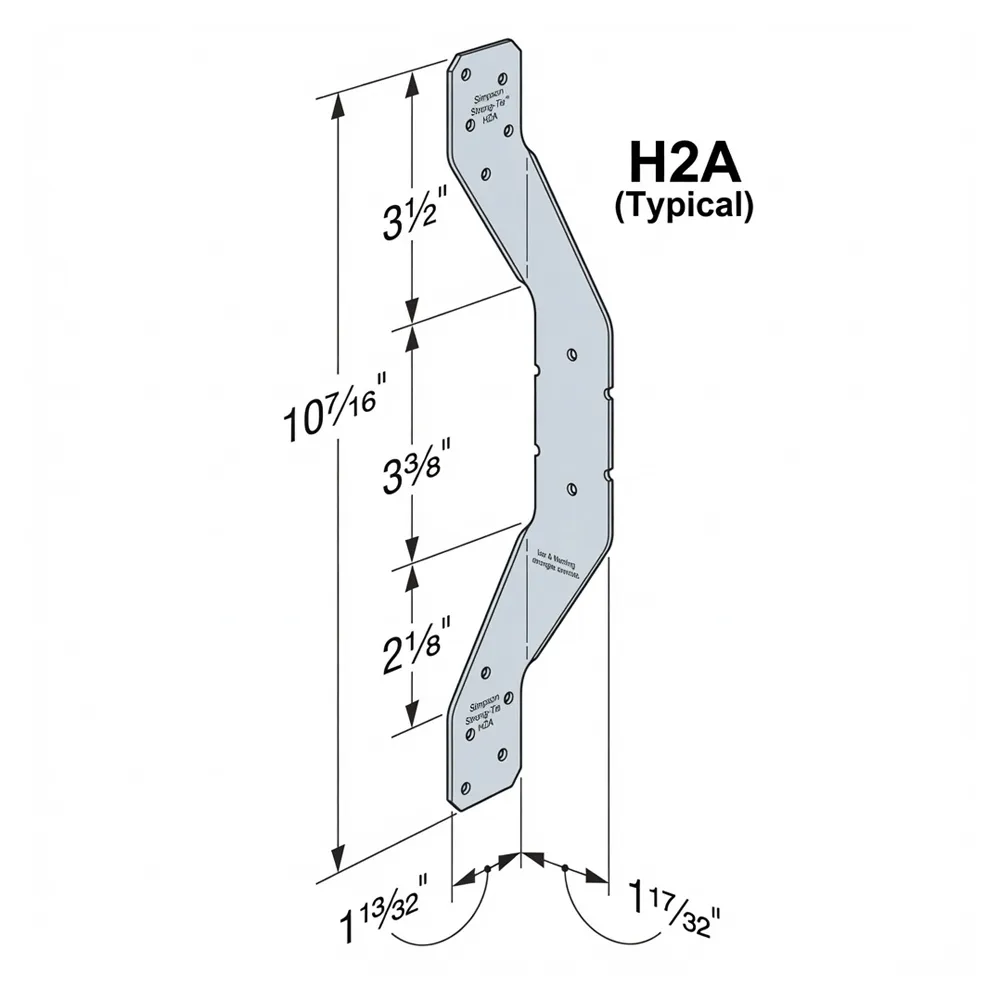 strongページ Simpson Strong-Tie H2AZ ZMAX® Hurricane Tie | Available from DHC