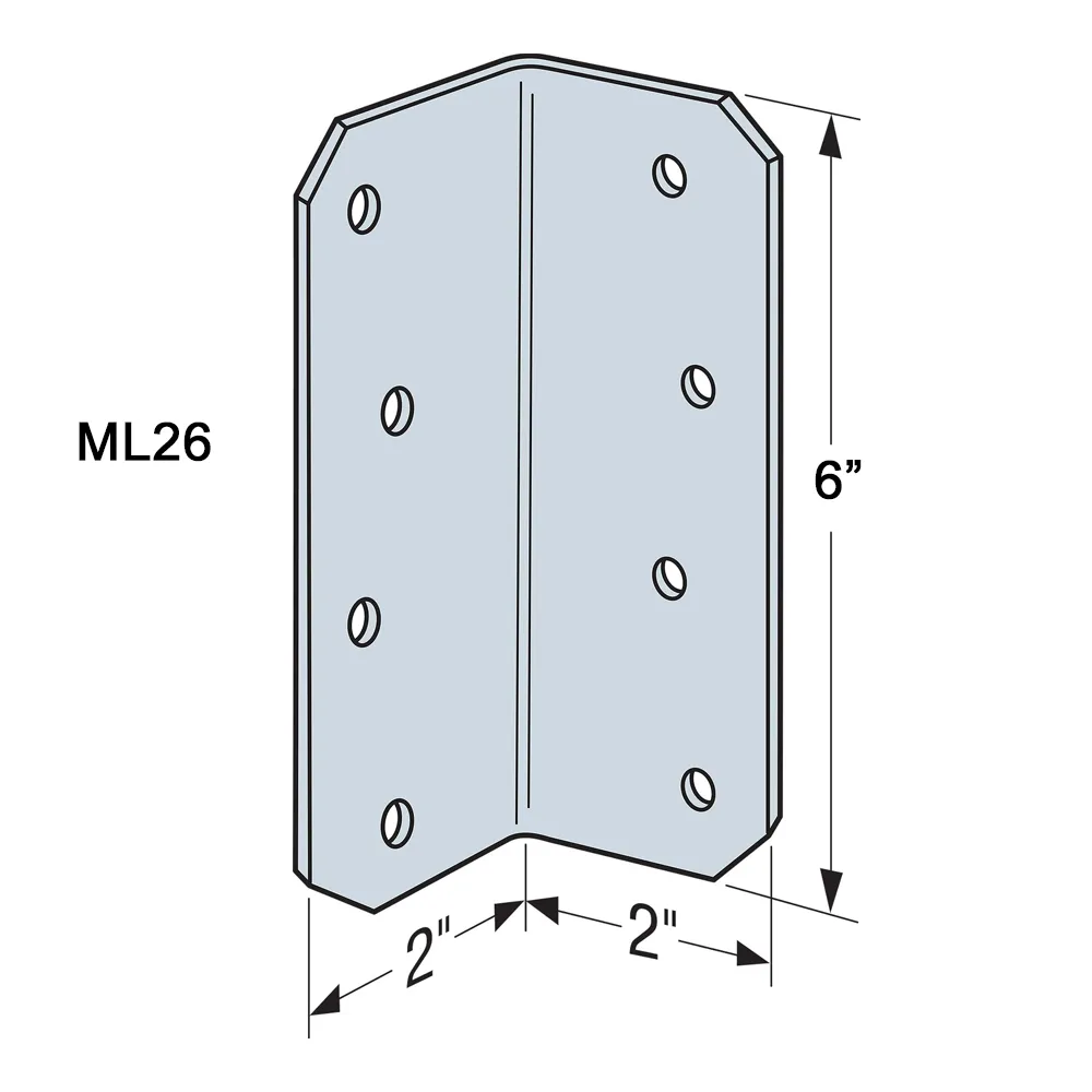 Simpson Strong-Tie ML26Z ZMax® 12-Gauge Angle | Available from DHC