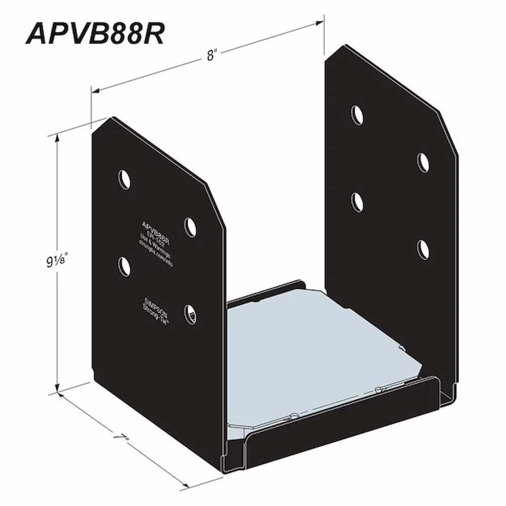 Simpson Strong-Tie APVB88R Avant Outdoor Accents Rough 8x8 Post