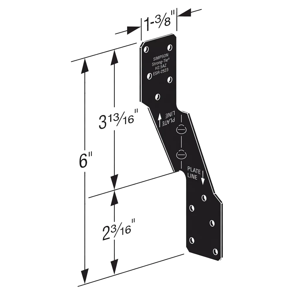 Simpson Strong-Tie H2.5APC Black Powder-Coated Hurricane Tie