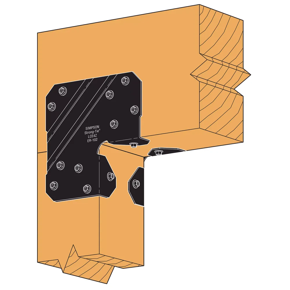 Simpson Strong-Tie LCE4PC Zmax® w/ Black Powder Coat Split Post