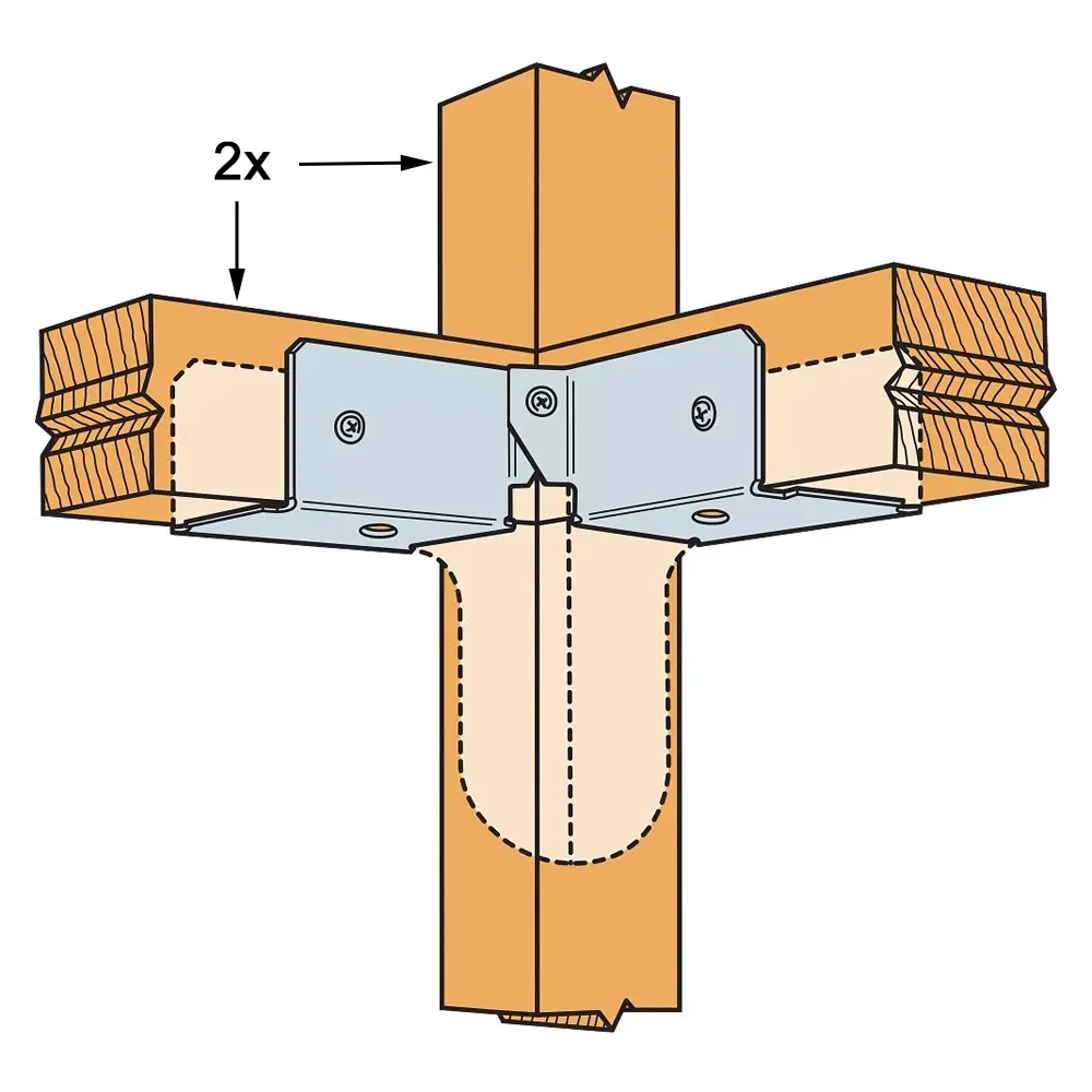 Simpson Strong-Tie RTC22Z ZMax® Rigid Tie® Corner Connector