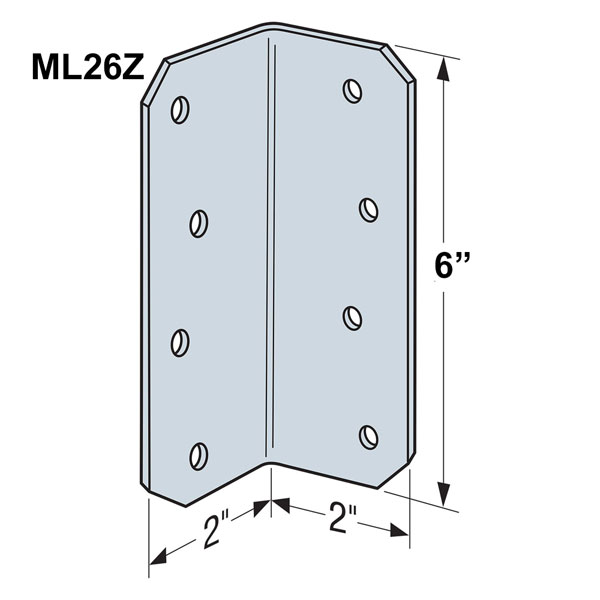 Simpson Strong Tie ML26Z ZMax® 12 Gauge Angle