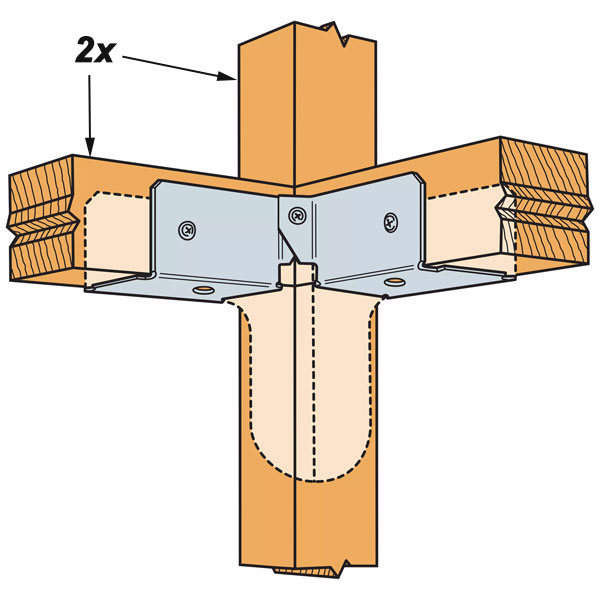 Simpson Strong-Tie RTC22Z ZMax Rigid Tie® Corner Connector