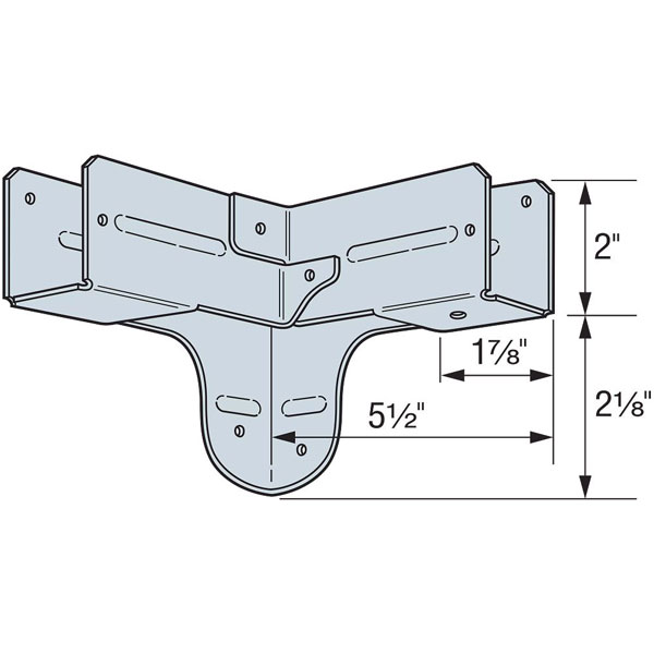 Simpson Strong-Tie RTC2Z ZMax Rigid Tie® Corner Connector