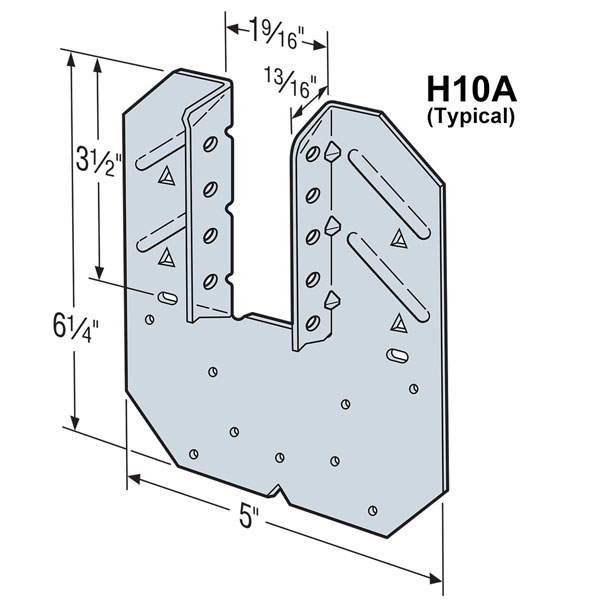 Simpson Strong-Tie H10AZ ZMax Hurricane Tie