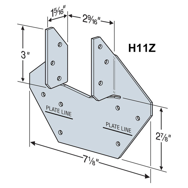 Kaz Simpson Strong-Tie H11Z ZMax Hurricane Tie