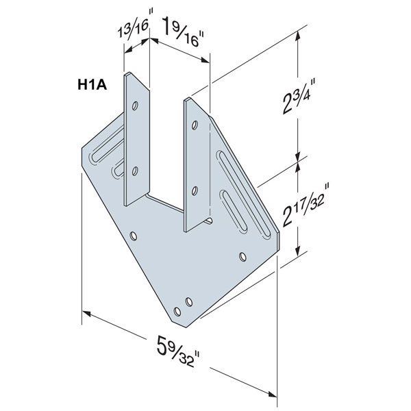 Simpson Strong-Tie H1AZ ZMax® Hurricane Clip