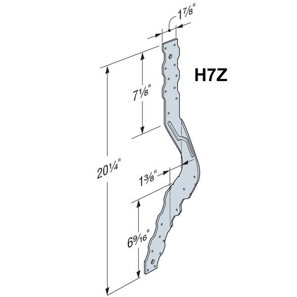 strong Simpson Strong-Tie 9 inch 16-Gauge ZMAX Galvanized