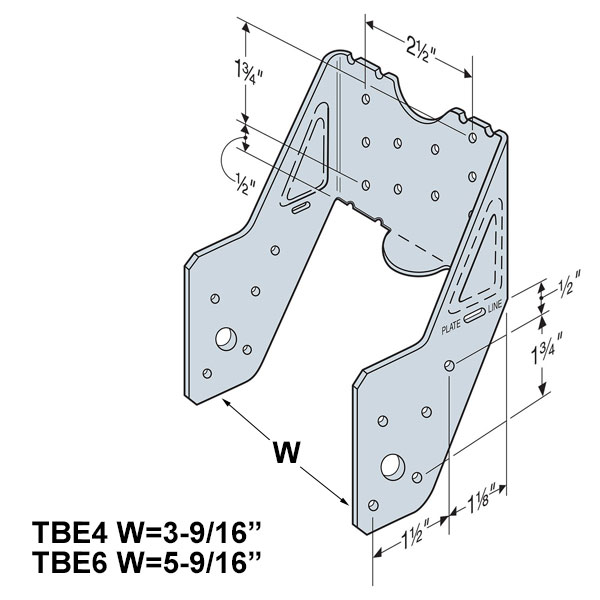 専用　TRUMP TIGHT Simpson CCT6X T-Shape Column Cap for 6X Beam, Made to Order Non