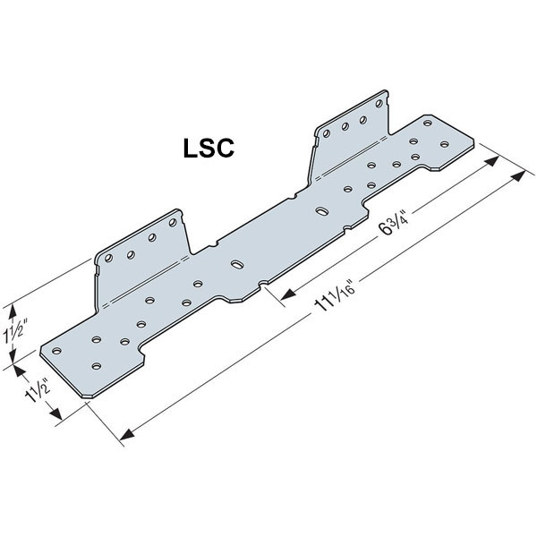 逆スト If 35個 Simpson Strong Tie LSCZ ZMax® Adjustable Stringer Connector