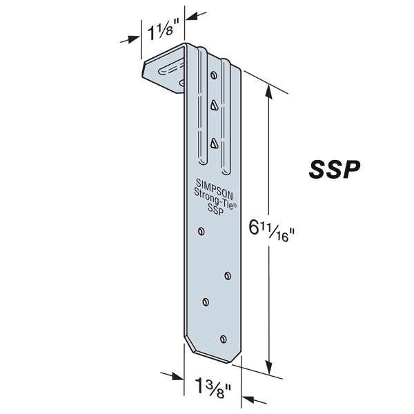 Simpson Strong-Tie SSPZ ZMax® Single Stud Plate Tie