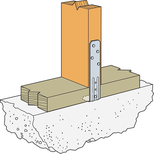 Simpson Strong-Tie SSPZ ZMax® Single Stud Plate Tie